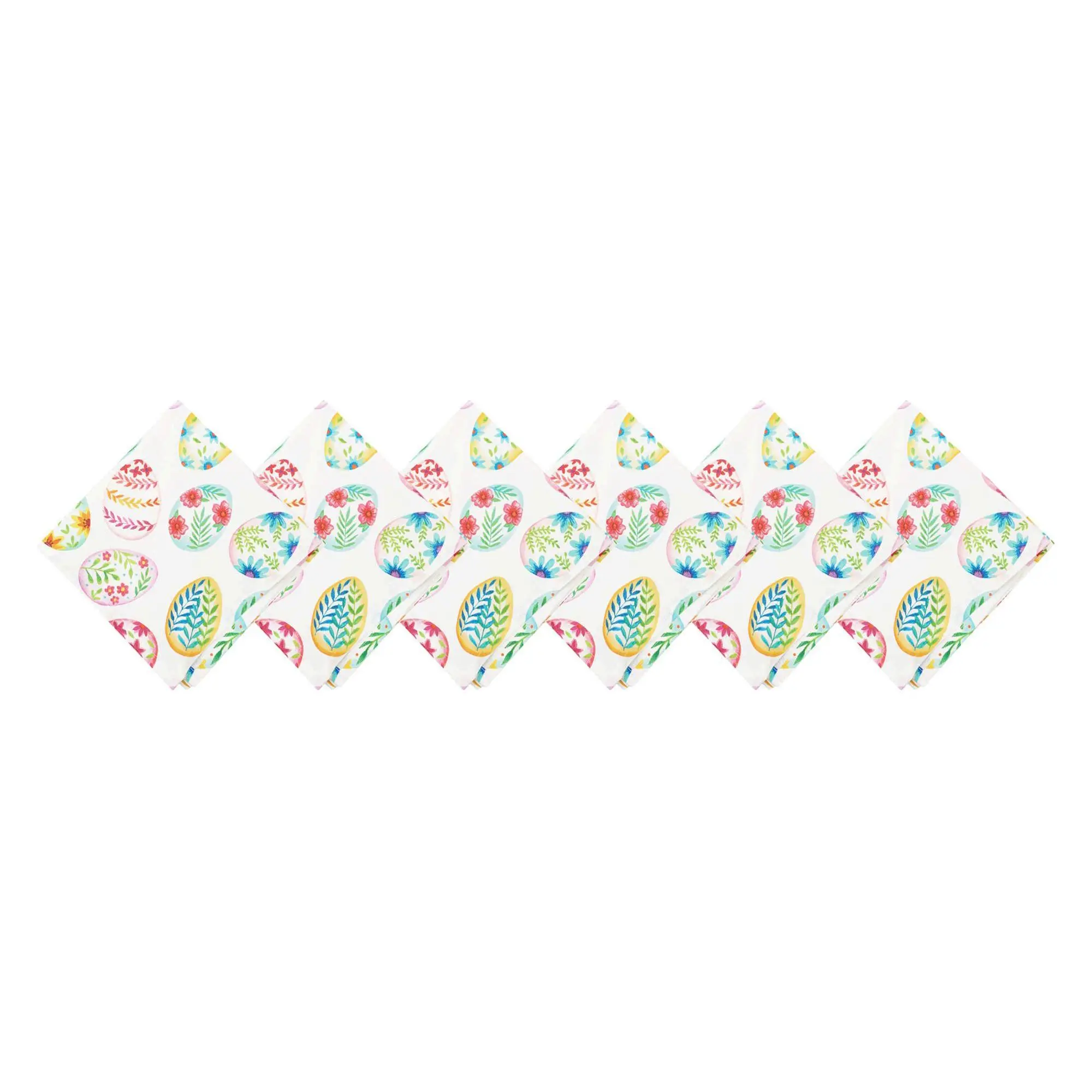 Easter Egg Charm & Plaid Napkin Set of 6 by Valerie