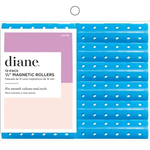 Diane Magnetic Rollers 5/8" Blue 12-Pack