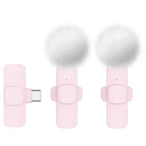 Wireless Lavalier Microphone, USB Type-C Wireless Laptop Microphone, Rechargeable Microphone for Video Recording Vlog, Audio