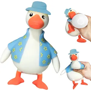 Duck Squishy Squeeze Toy - Cute Duck Stress Relief Toy for Kids & Adults, Soft Rubber Sensory Fidget Toys, Dough Ball Squishy Toys for Anxiety Relief Party Favors Goodie Bag Fillers Birthday Gifts