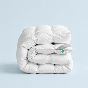 Fluffy Hybrid Weighted Blanket Duvet: 2-in-1 Reversible Fluffy Cotton Design, Breathable 9-Layer Construction Comforter, Machine Washable (60x80in 20lbs)