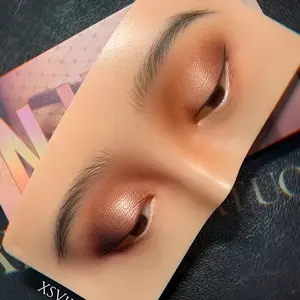 5D Eyeshadow Practice Model: Silicone Face for Lash, Brow, Eyeliner, and Shadow Training