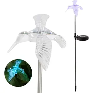Solar  Outdoor Garden LED Light Color  Figurine Stake Landscape Light  Hummingbird Lawn Lamp for Sidewalk Terrace Pathway Walkway Driveway Yard & Lawn Decorations