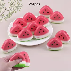 2/4 children's extrusion toys Watermelon large number of small slowly rising foam mini food extrusion toys decompression toys extrusion toys cute extrusion toys