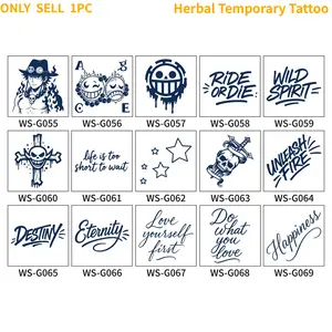 Waterproof semi permanent tattoo, hand and chest tattoo, not easy to fade, non reflective, cool and stylish with anime IP elements, unisex temporary tattoo
