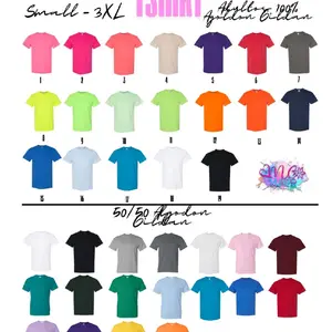 Custom T-Shirt 50/50 Cotton Choose Size Color Small to 3XL Personalized Fit 20 Options Available