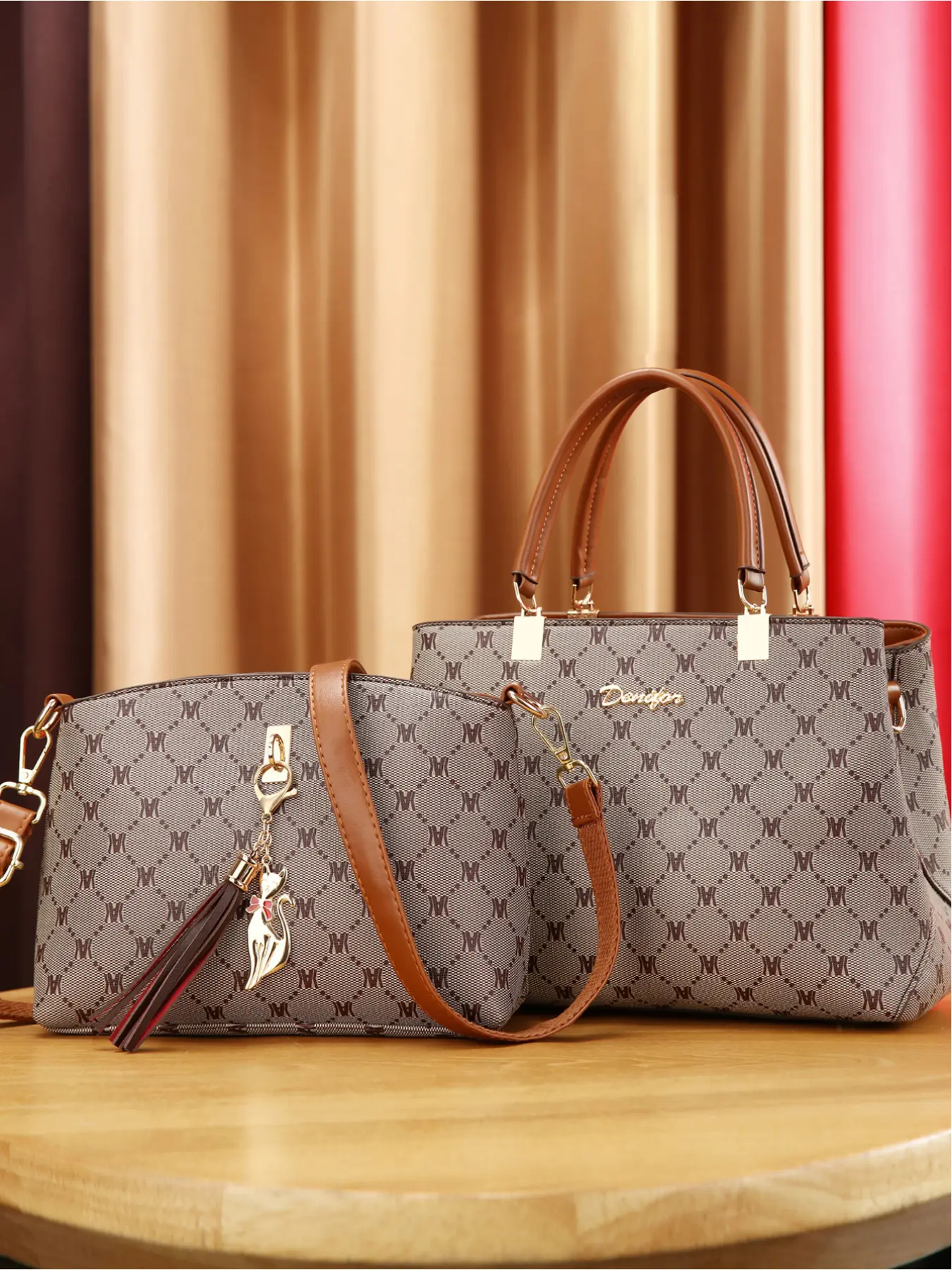 Fashion printed set mommy bag high-end handbag Fashion Elegant Handbag temperament versatile single shoulder crossbody ladies bag Fashionable Handbag Trendy Versatile Bag