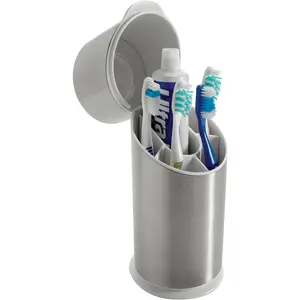 Stainless steel toothbrush organizer 9.75 inch