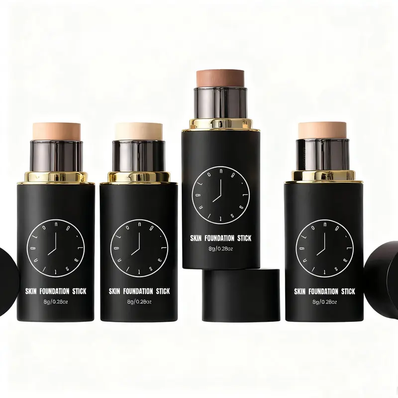 Long-Wear Cover Foundation Stick with Moisture Base for a Second Skin Look | Smoothing Concealer & Contour for Oily/Combination Skin, Cosmetic