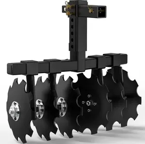 YINTATECH 28" Tractor Disc Plow Harrow with 2" Receiver, Pull Behind Tiller for ATV, Black