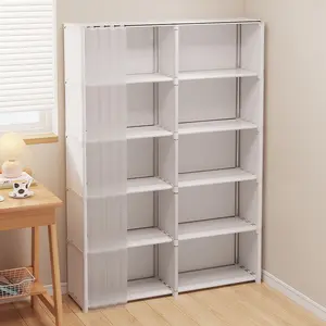 Dustproof Portable Closet, Easy Assembly Clothes Storage Organizer, Multi-layer Wardrobe for Bedroom, Wardrobe Storage Rack