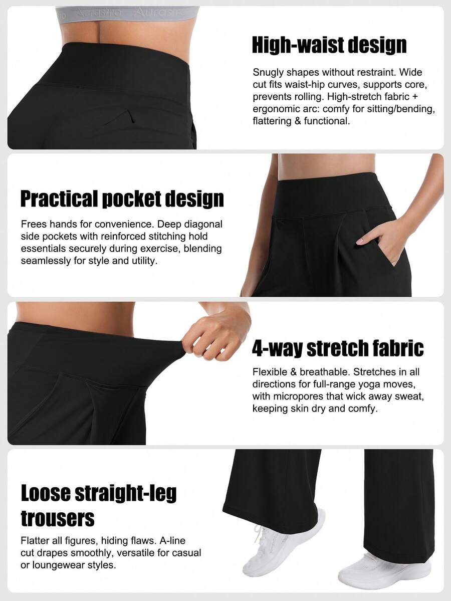 Cymebosilux Women's Maternity Straight-Leg Yoga Pants Ideal for outdoor activities and yoga Highly elastic fabric Relaxed and comfortable fit