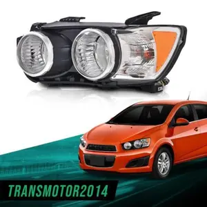 Chrome Halogen Headlight Left Driver Side Fit For 2012-2016 Chevy Sonic New