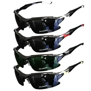 4-Piece Polarized Windproof Sports Sunglasses for Golf Running Cycling and Everyday Outdoor Use Ideal for Winter Training with Polarized Lenses and Windproof Design