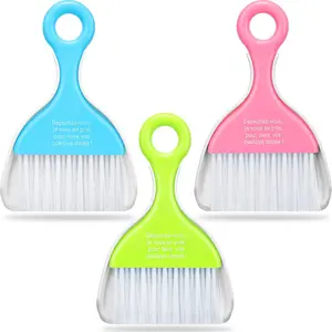 3 count Mini Dustpan Set Brush for Table Whisk Brooms Small Dustpan Broom Set Mini Dust Pans with Brush  Cleaning Table Sweep for  Desk Keyboard Countertop Nest