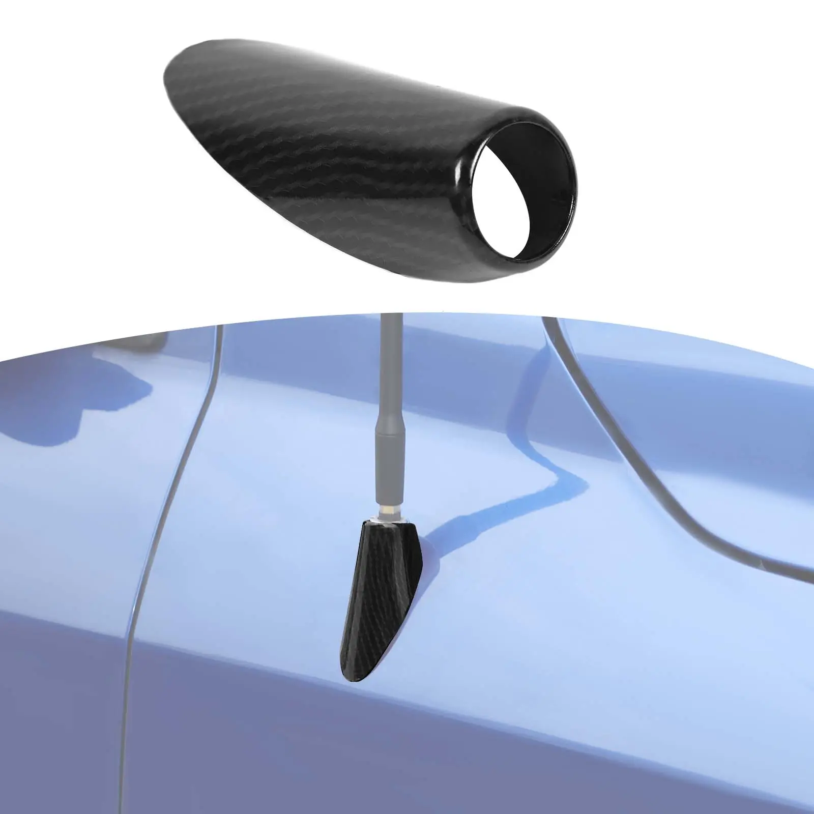 100% Brand New High-Quality ABS Car Exterior Radio Antenna Base Moulding Cover Trim - Stubby Bullet Antenna Decor Accessory with Detailing Features, Fitment for 2010-2017 Dodge RAM (2010-2017 Fit Notice Included)