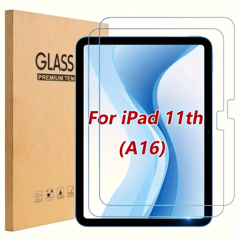 Tempered Glass Screen Protector for iPad 11th/10th Gen A16/a3355/a3356, Ultra-Durable & Smooth, Anti-Fingerprint, 9h Hardness, iPad Tablet Accessories, Durability