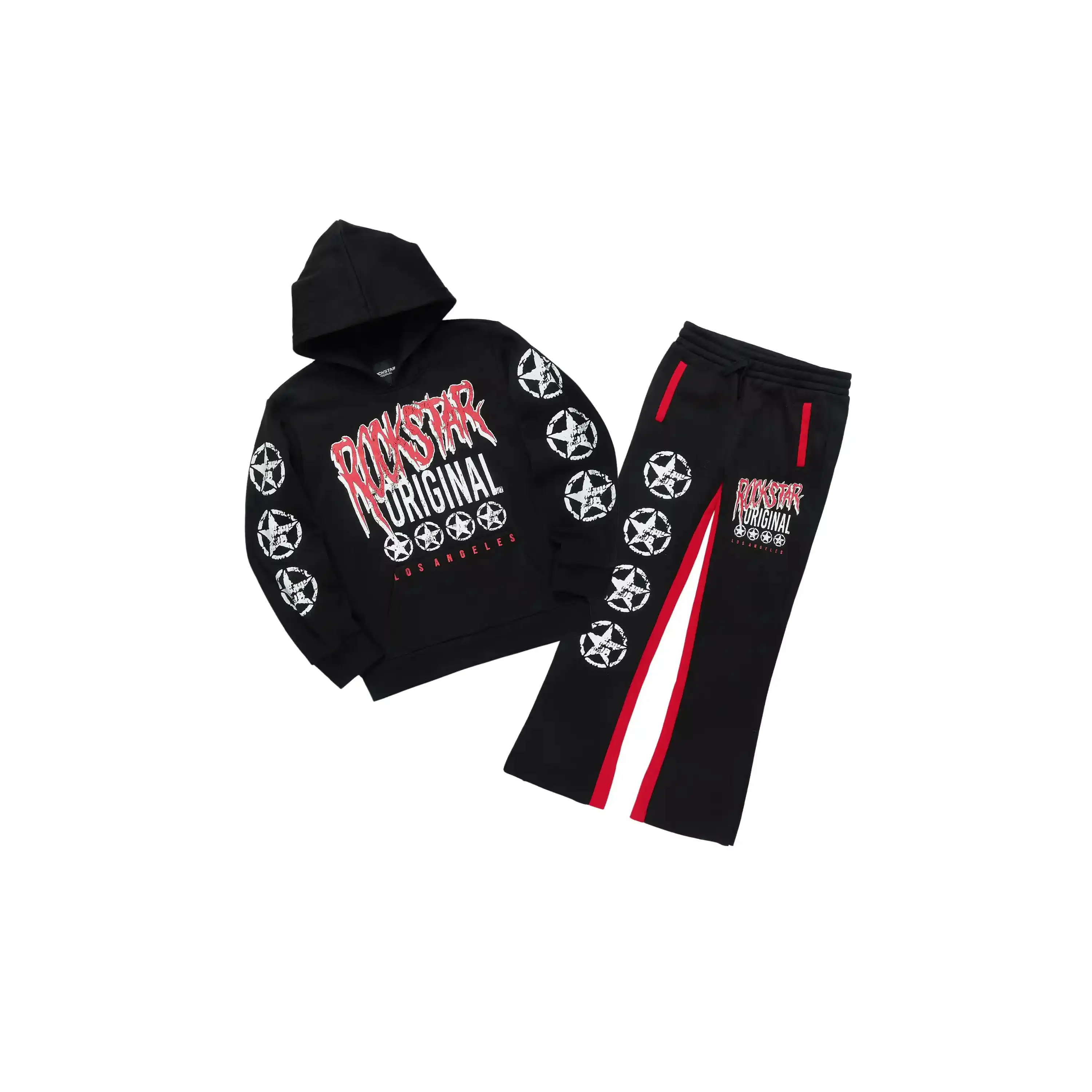 Boys Wizzurd Black/Red Stacked Track Set