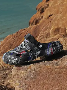 Summer Print Outdoor Holey Shoes, Two-In-One Design, Commute & Casual Wear, Eva Material, All Seasons, Less Than Ankle Height