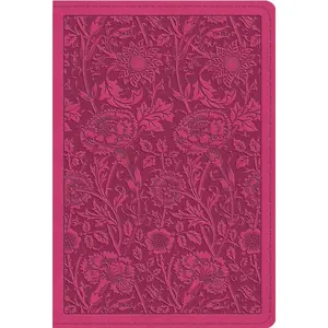 ESV Large Print Compact Bible, Red Letter (Trutone, Berry, Floral Design)