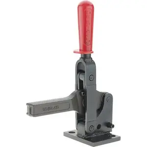 Destaco 5915 Forged Steel Manual Hold-Down Toggle Clamp, Heavy-Clamping Tool, 2749 Lb Holding Capacity, Vertical Handle, 74° Handle Movement, 147° Bar Opening, Solid Bar, Flanged Base, Oxide Finish, 1 Clamp, Forged Alloy Steel