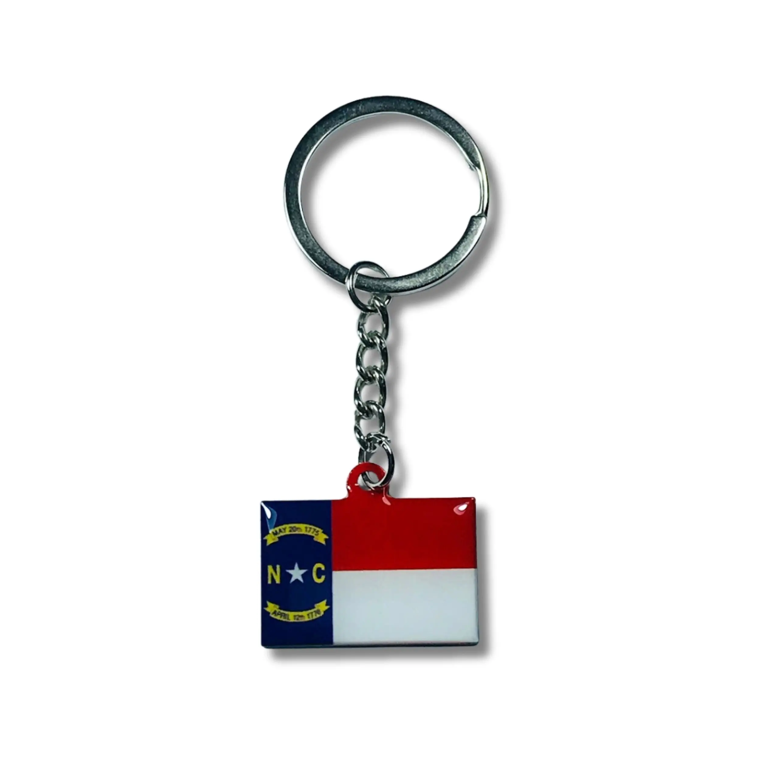 Metal Keychain - State Flag  North Carolina - USA