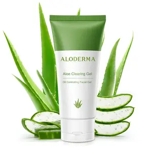 ALODERMA Oil Controlling & Clearing Gel for Clear Complexion Made with 91% Organic Aloe Vera - Moisturizing, Non-Drying Blemish Spot Treatment Gel with Witch Hazel - Soothing, Skin Calming Aloe for Breakout Prone Skin, 2.8oz Sensitive Skincare
