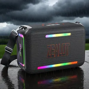 ZEALOT Gift-Grade Bluetooth Speaker, 120W HIFI Stereo & Bass, IPX7 Waterproof, 24000mAh 40H Play, RGB Lights, DSP Chip, EQ Adjust, PD Charger, TWS, Portable Strap for All Occasions.