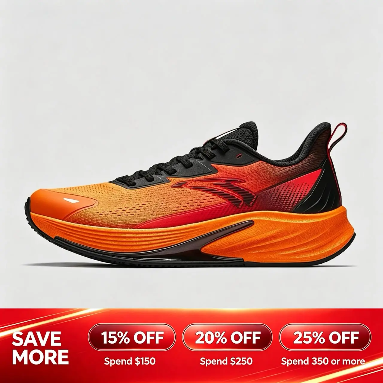 ANTA UNISEX Rocket Running Shoes Widefoot Rebound Absorption Outdoor Walking Sports Shoes