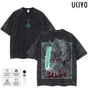Bloodborne Ludwig Holy Blade Graphic T-Shirt Vintage Acid Wash Oversized Tee Hunter Mark Heavyweight Cotton Streetwear Front Logo Large Back Print Gaming Merch Shirt