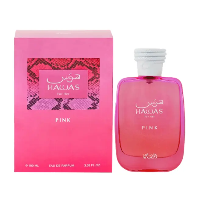 Rasasi Hawas Pink for Women Eau de Parfum Spray, 3.4 Ounce