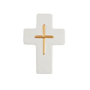 Ceramic and Gold Cross