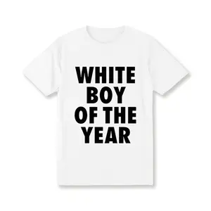 WHITE BOY OF THE YEAR SHIRT - Man Menswear Oversized Tshirt Streetwear Casual Classic Cotton Shortsleeve