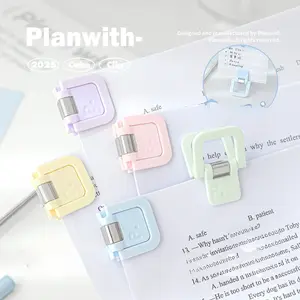 8 pcs Planwith Mini Clips • Cute Fastener Paper Clips with Reliable Binding • Mini Document Organizers for Notebooks, Exam Papers, Bullet Journals, Note Holders • Suitable for Office, Travel, and Desk