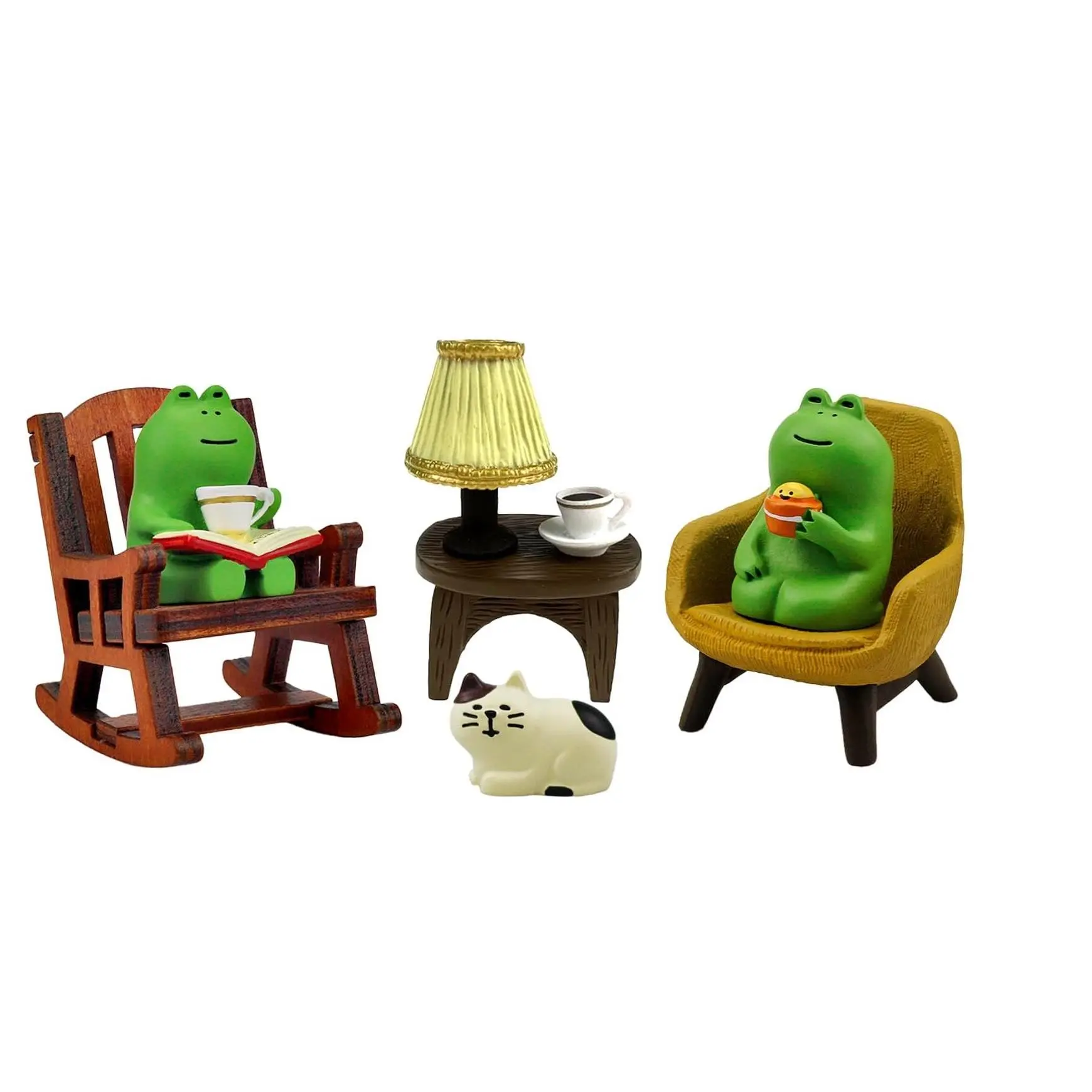 Miniature Frog Figurines Statue, Adorable Frog Collectibles for Desk and Bedroom Decor, Cute Frog Perfect Indoor Home Decorations and Gifts