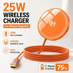 25W Magnetic Wireless Charging Pad Qi2.2 Qi2 MagSafe Fast Charger for iPhone Air 17e 17 16 15 14 13 12 Pro Max Samsung Galaxy S26 S25 Google Pixel 10 AirPods Desk Travel Ideal Gift