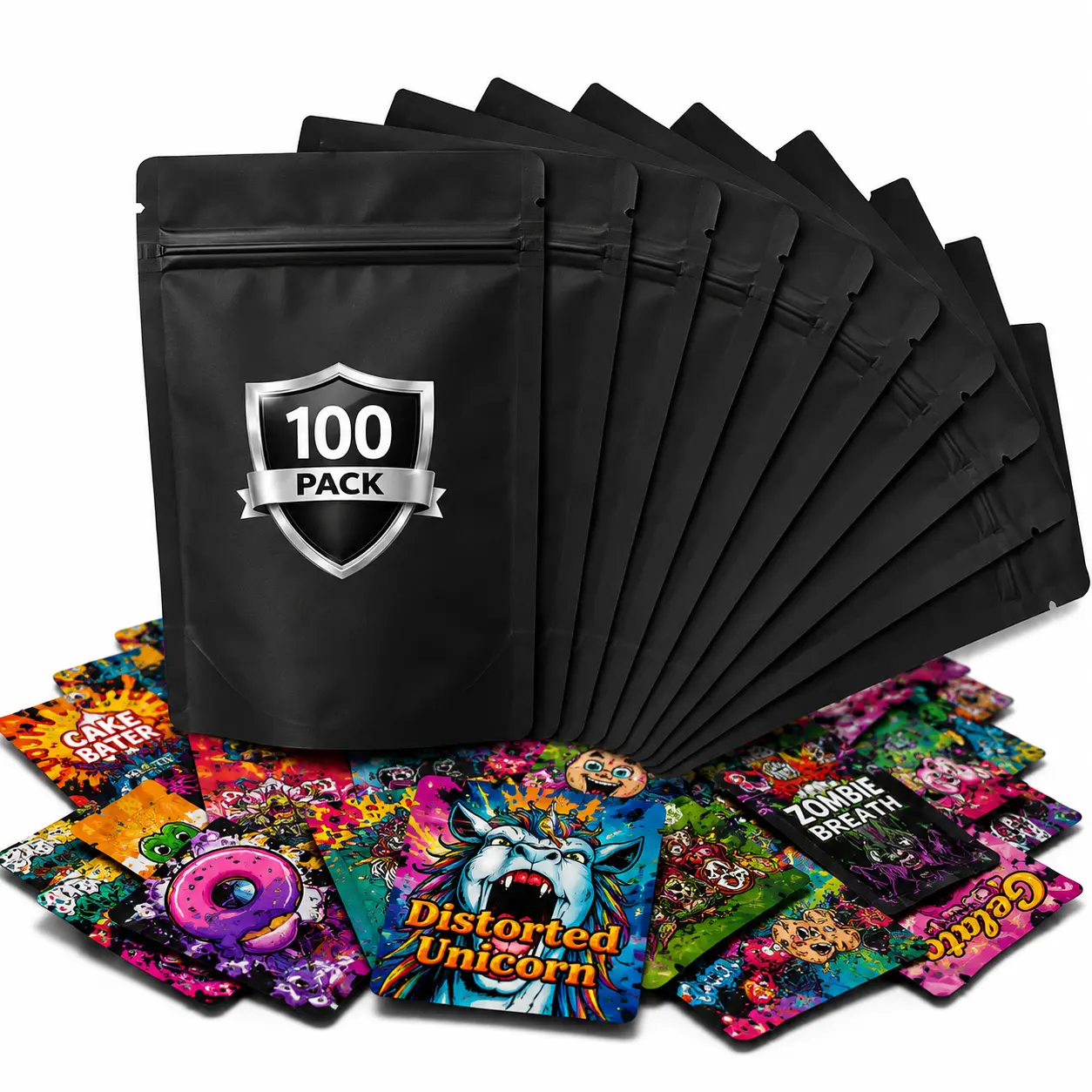 100 Pack Decorative Storage Bags | 4" x 5" | Assorted Designs | Organizer & Retail Packaging
