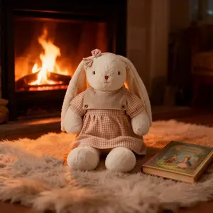 Easter Decorative Bunny Plush Toy, Cute Rabbit Doll Pillow for Kids, Perfect Gift for Spring Mother's Day Wedding Celebrations