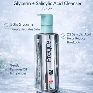Prequel Glycerin + Salicylic Acid Cleanser 13.5oz for Gentle Skin Care