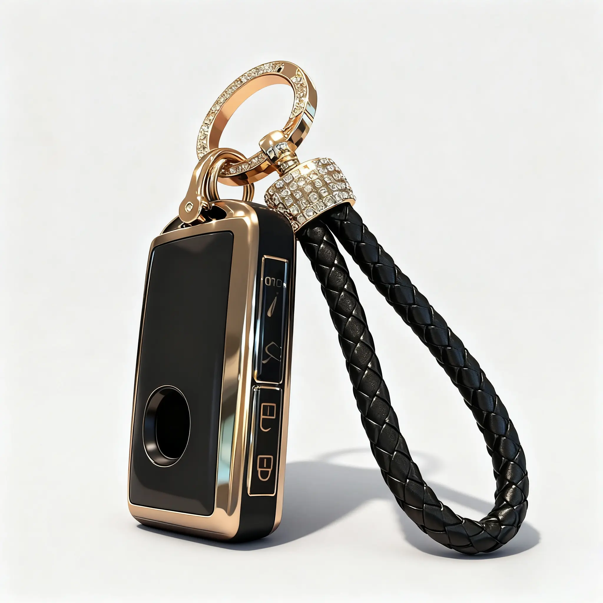 Compatible with Mazda Key Fob Cover & Leather Keychain - TPU Case for 3, 6, CX-5 CX-9 CX-30 CX-50 CX-70 (2019-2025)