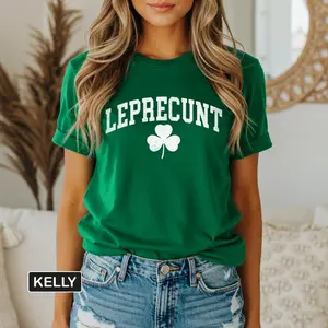 Leprecunt Shamrock Tee St. Patrick's Day Funny Irish Shirt
