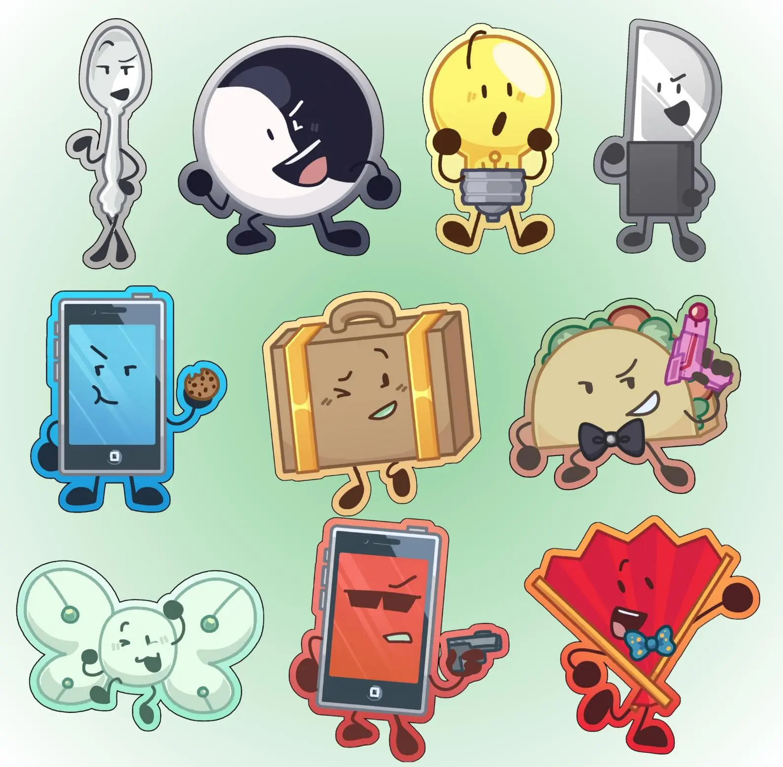 Inanimate Insanity Acrylic Keychains, Cute Anime Characters Acrylic Keychain, Kawaii Cute Acrylic Keychain Charms, Perfect Gift for Fans & Collectors