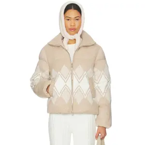 Varley Belinda Knit Puffer in Light Taupe