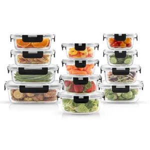 JoyFul by JoyJolt 24pc Glass Leakproof Storage Containers JoyFul by JoyJolt 24pc Glass Leakproof Storage Containers