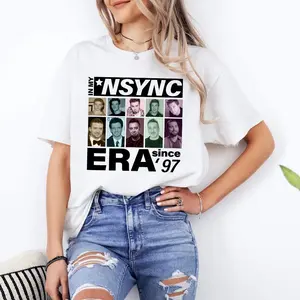 NSYNC Shirt, Vintage NSYNC Shirt, In My NSYNC Era Since 97 Shirt, NSYNC Era Shirt, Sweatshirt, NSYNC 2024 Shirt, Band Boy Shirt, Music Shirt Casual Cotton