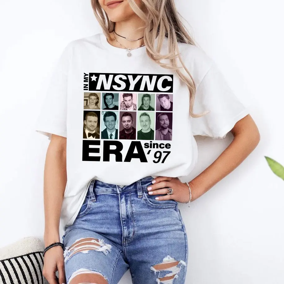 NSYNC Shirt, Vintage NSYNC Shirt, In My NSYNC Era Since 97 Shirt, NSYNC Era Shirt, Sweatshirt, NSYNC 2024 Shirt, Band Boy Shirt, Music Shirt Casual Cotton