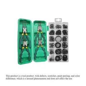 Snap Ring Pliers + Spring Clips Set, Manual Car Repair Tools, O-Ring Sealing Rubber Kit, Air Conditioning Compressor Maintenance, Hand Tools