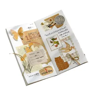Vintage-style Scrapbook Set with Quote Stickers and Paper Combination - Perfect for Bullet Diaries, Planners, and Hand Collages Craft Kits