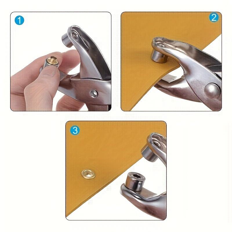 101pcs 4.5mm Golden Grommet Tool Kit - Professional DIY Eyelet Punch Pliers Set for Faux Leather, Fabric, and Belt with 100 Metal Eyelets, Washers, and Portable Hand Press - Ideal for Tarp Hole Punch, Rivet Press, and Crimper Tasks Sewing Tools