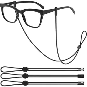 Glasses Strap 3Pcs, Adjustable Eyeglasses String Holder Strap Cord, Glasses Retainer for Sports, Eyeglass Holders Around Neck, Glasses Chain For Women Men Kids